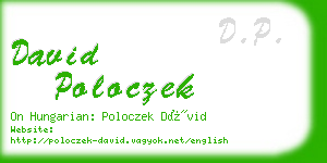 david poloczek business card